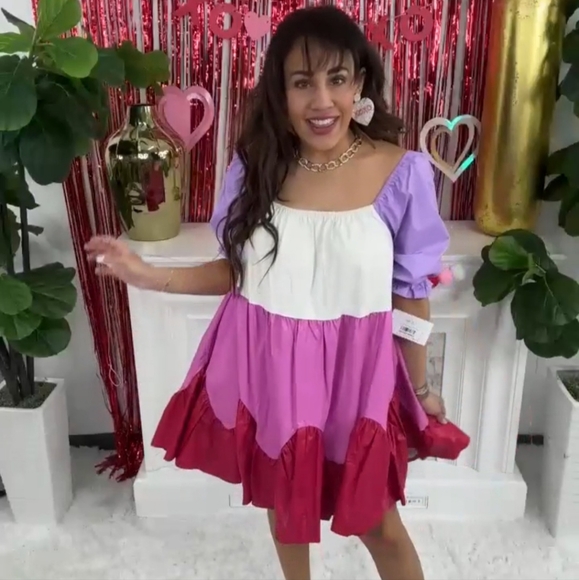 Colorblock Mini Dress - Picture 2 of 2